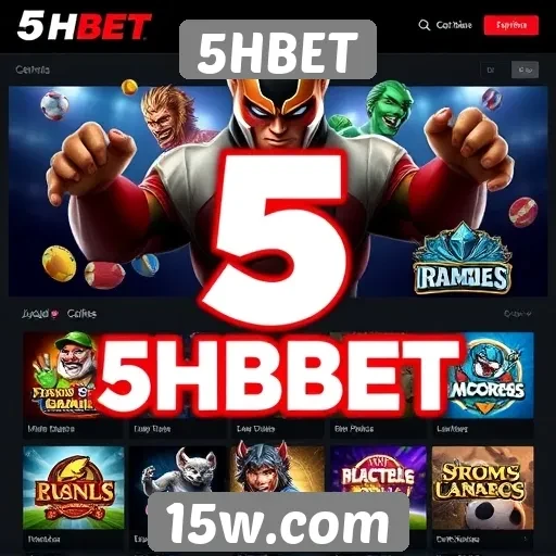 Variedade de jogos disponíveis no 5HBET